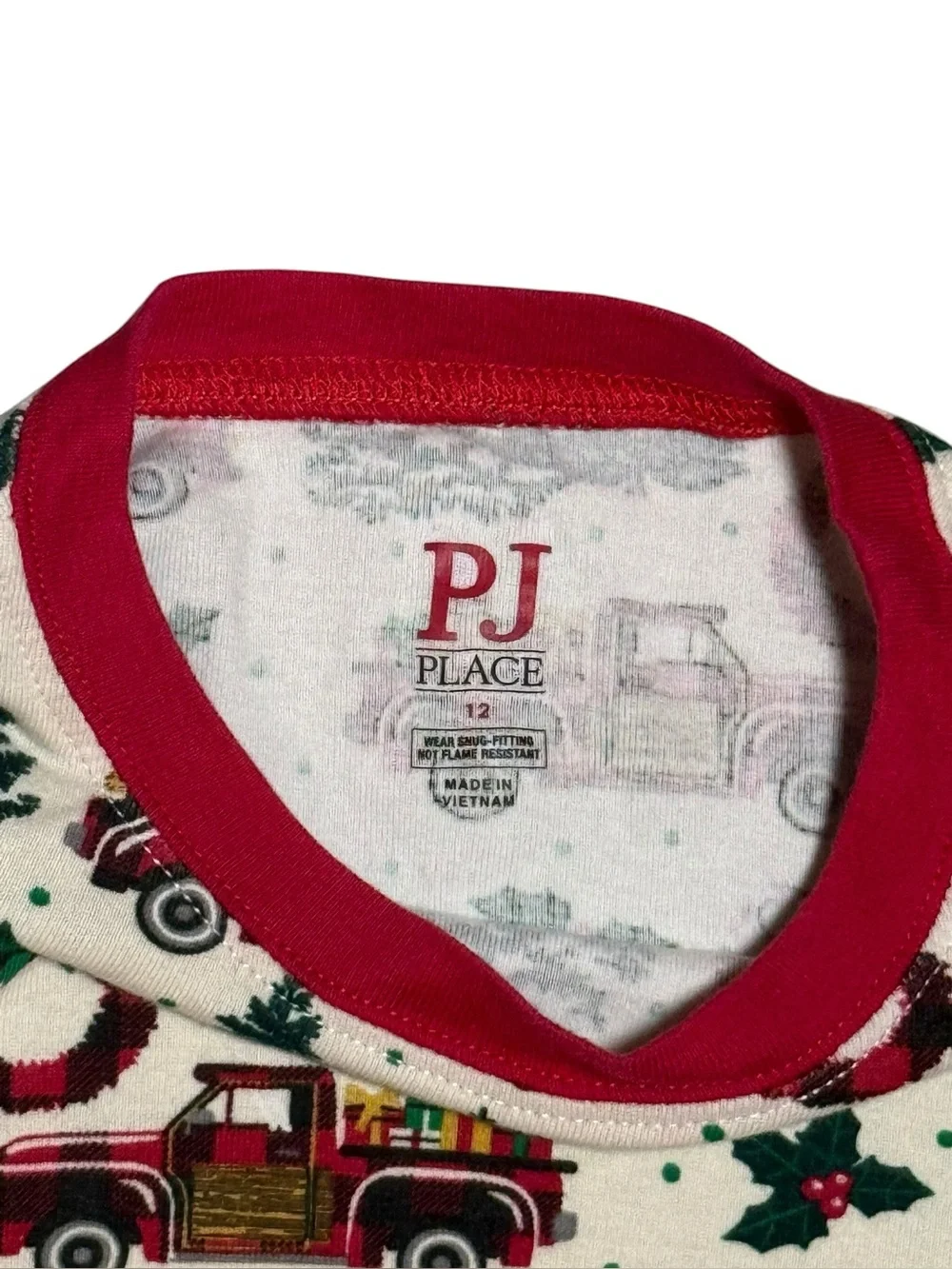 Kid’s Children’s PJ Place Christmas Pajama 2 Piece Set Long Sleeve Size 12